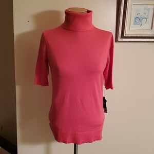 Liz Clairborne Women's Pink Turtleneck Sweater